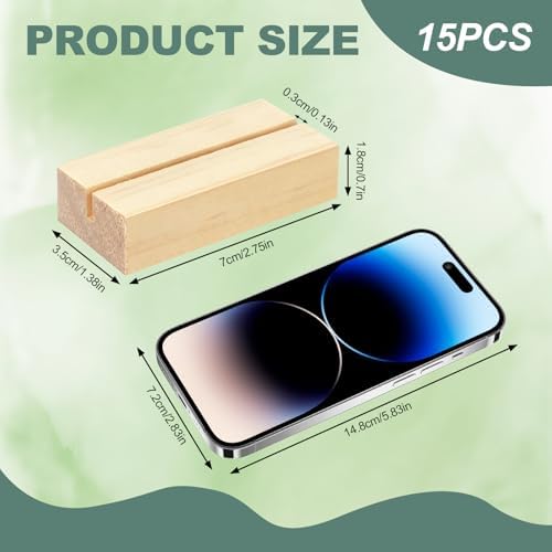 15 pcs Wood Table Number Holders,Wooden Place Card Holders