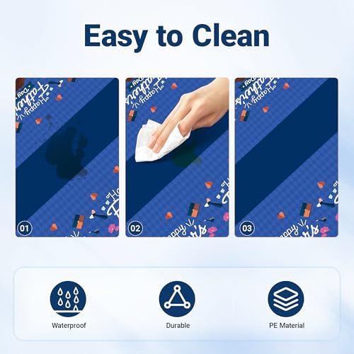Childom 3 Pack Fathers Day Decorations,Happy Fathers Day Tablecloth,54" x 108" Disposable Plastic Table Cloth for Rectangle,Party Table Cover for Birthday Party Supplies,Home,Dinner,Indoor,Outside