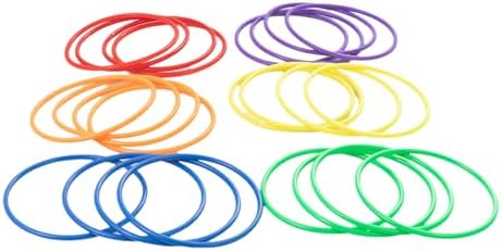24 Pcs Plastic Ring Toss Game for Kids Toss Rings for Speed Agility