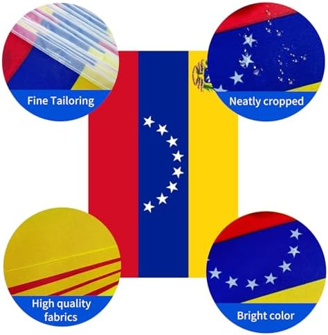 AhfuLife 60 Pcs Venezuela String Flags for Independence Day Decorations, Small Venezuelan Flag Bunting Banner - Double Sided for National Day Festival Party Decorations (5.5×8.3 Inch-66 Ft)