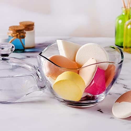 Volarium 13.5 oz Glass Candy Jars for Candy Buffet with Lid, Cookie Jar, Apothecary Jar, Food Storage Container