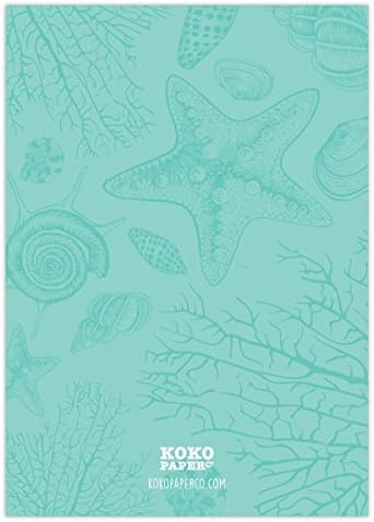 Beach Bridal Shower Invitations Set of 25 Cards and Envelopes, Fill-In Style with Corals, Shells and Starfish. Printed on Heavy 140lb Card Stock.