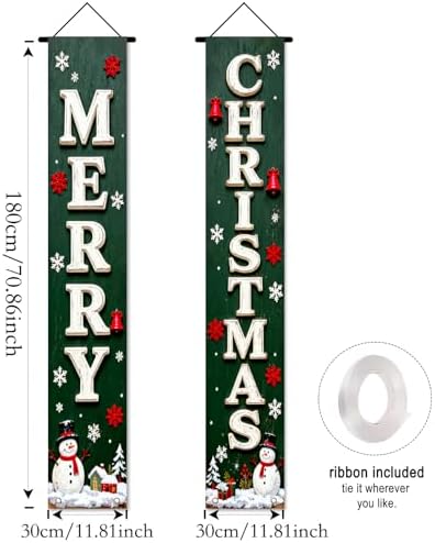 Nuxovilar Front Door Porch Sign Entrance Banner Set 12x71in Polyester