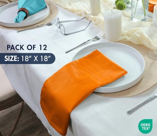 Ruvanti Cloth Napkins Set of 12, Cotton Enrich 18”x18” - Multi Color
