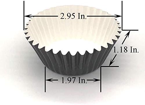 Classic Black Paper-Lined Foil Cupcake Liners Standard Baking Cups for Party and More, 120-Count