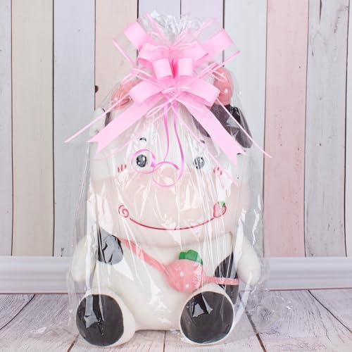 WEWILUCK Large Pink Pull Bows for Gift Wrapping, 8 Inch, 10 Pack, Baskets