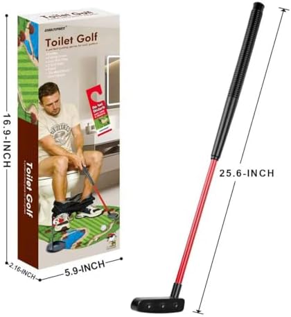GOODLYSPORTS Toilet Golf Gag Gifts for Men, White Elephant Gifts for Adults