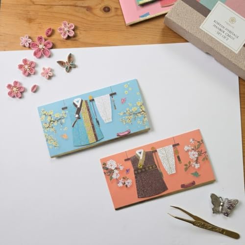 Premium Hanbok Money Envelopes & Cards - Myeongju Hanbok 6 Pack
