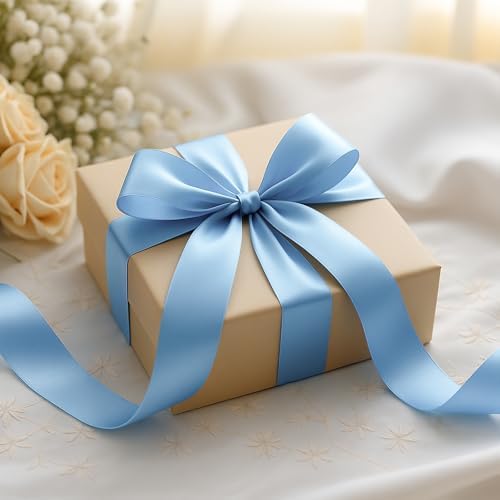 30 Yards 1 1/2 in Sky Blue Ribbon for Gift Wrapping Birthday Graduate Craft
