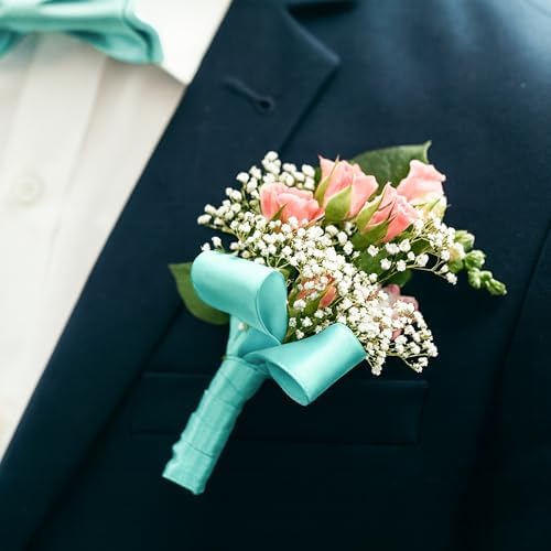 1 1/2 in 30 Yards Mint Blue Ribbon for Gift Wrapping Easter Birthday Decor