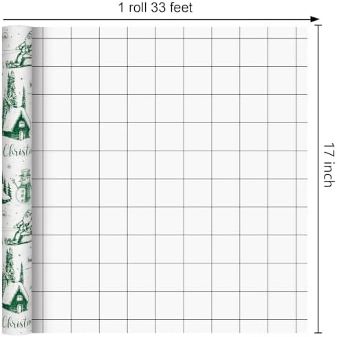 Yarcony Vintage Christmas Wrapping Paper, Christmas Toile Wrapping Paper