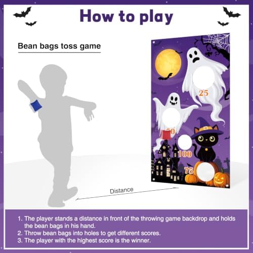 Halloween Games, Halloween Carnival Games Bean Bag Toss Indoor Outdoor