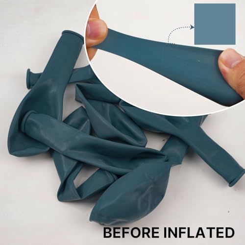 PartyWoo Slate Blue Balloons 140pcs Navy Dusty Blue Boho Neutral Color