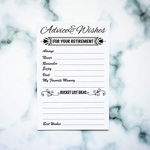 RXBC2011 Advice and wishes Card for retirement party Happy Retiree Celebration Gift Sharing Well Wishes And Memories happy retirement wishes Card Pack of 50 (white)
