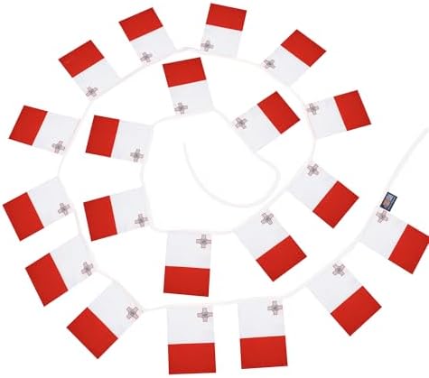 AZ FLAG Malta Bunting 20 ft 20 flags Light Polyester