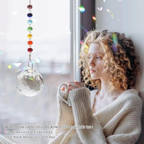 HEGELDA Cat Memorial Gifts for Loss of Cat Crystal Suncatcher Ornaments