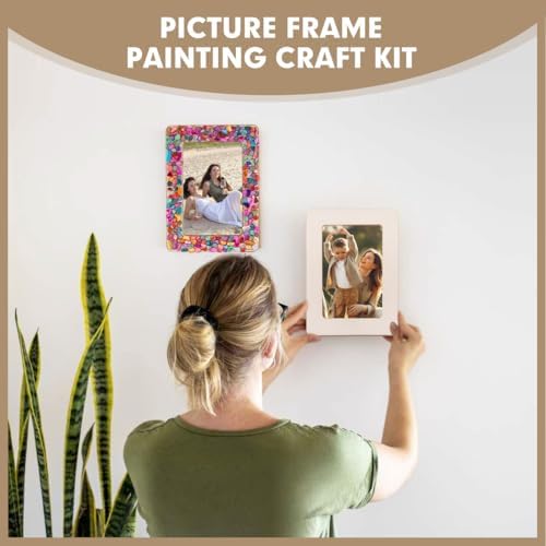 8 Packs DIY Mosaic Frame Craft Kit for 4*6 Photo,Wooden Picture Frames Kit