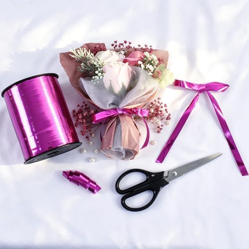TONIFUL 250 Yards Shiny Pink Curling Ribbon 10mm Wide Balloon String