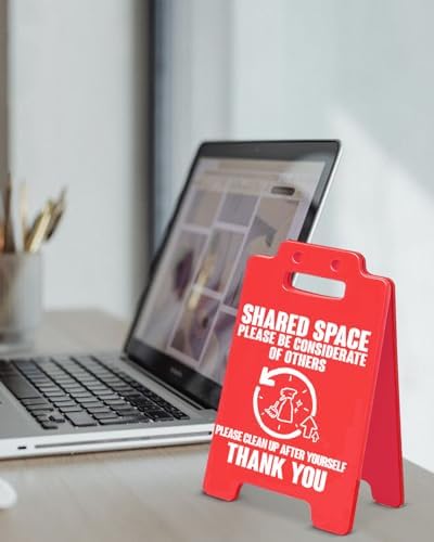 Break Room Decor Shared Space Rules Sign for Office Kitchen Bathroom