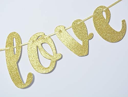 Qttier Wedding Banner, Cheers Love Decor, Pre-strung