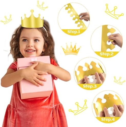 Paper Crowns Hat for Gold Foil Party Hat Birthday Party Baby Shower beauty pageant Photo Props