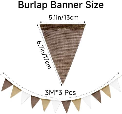 G2PLUS Pre-Strung Triangle Pennant Banner Decorative Flag Garland 36 PCS