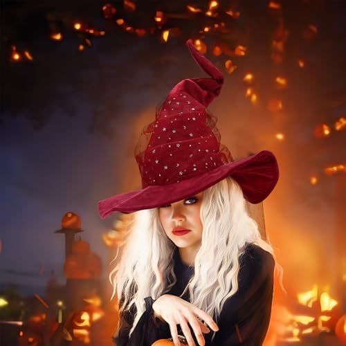 Ibeauti Wizard Hat for Adult Halloween Costume Witch Hat Cosplay Accessory