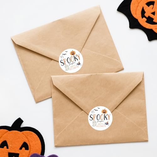 Anwyll Happy Halloween Stickers - 60 Pcs 2'' Halloween Label Stickers
