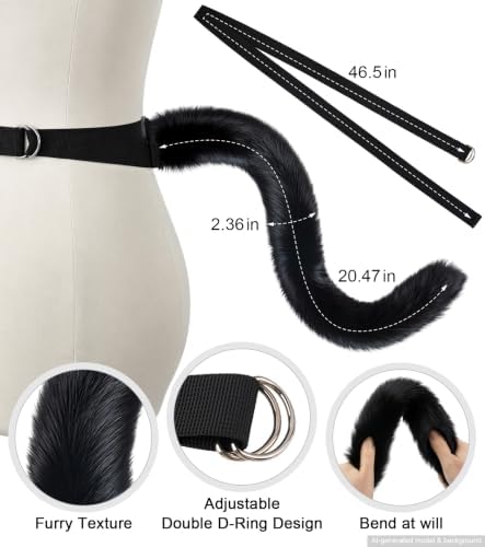 Cat Costume Accessories Set with Cat Ears Headband and Bow Tie for Adults