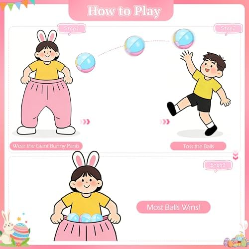 Easter Games for Kids, Funny Bunny Pants Tossing Game, Ages 4–8