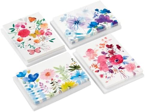 Hallmark Blank Cards with Envelopes, Assorted 48-Pack (Painted Flowers)