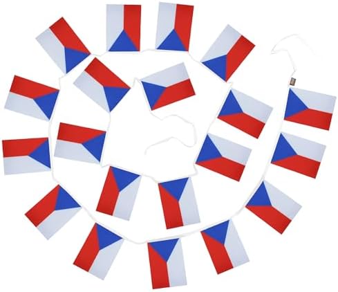 AZ FLAG Czech Republic Bunting 20 ft 20 flags Light Polyester