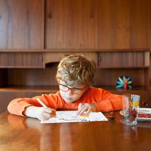 24 Count Thanksgiving Color Your Own Placemats – I Am Thankful for Turkey Coloring Activity Placemat for Kids, Thanksgiving Table Activity, Classroom Crafts