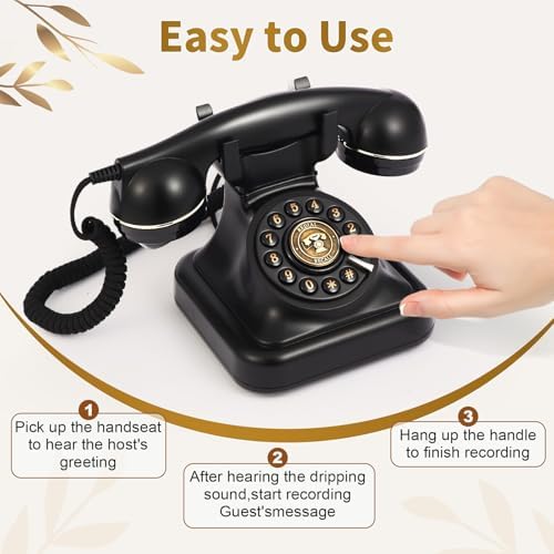 Audio Guest Book Wedding Phone,Record Customized Audio Messages for Parties