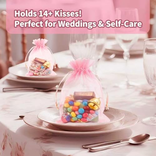 3-Color Organza Bags 4x6 Mesh Bags Drawstring for Jewelry Favor Gifts Pouch