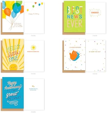 American Greetings 20-Count All-Occasion Card Pack, Bright Mixed-Occasion Designs