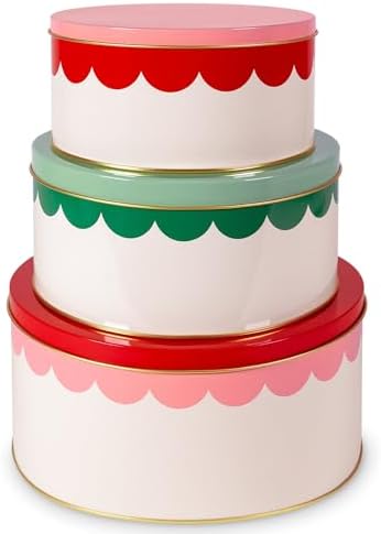 kate spade new york Round Cookie Tin Set of 3, Hey Sweets