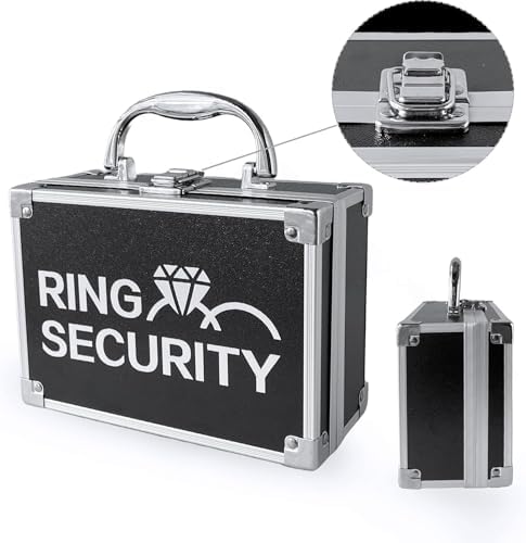 Wedding Ring Security Box for Young Boys, Portable Buckle Closured Security Briefcase with Padded Pillow Lining, Ring Bearer Gifts for Ceremony Proposal 7.9 x 5.5 x 3.5 inch (6pcs)