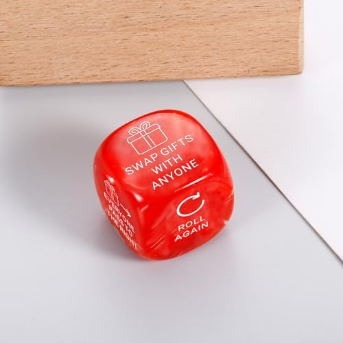 Christmas Games Dice for Women Men Santa Swap Gift Exchange Dice Exchange Dice Games for Adults Christmas Stocking Stuffers White Elephant Gifts Santa Swap Dice Game for Family Party Gag Gift