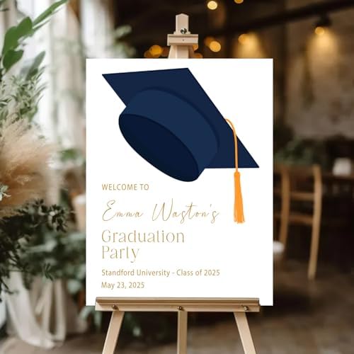 Personalized 2026 Graduation Party Welcome Sign, Minimalist Grads Decor, Class of 2026 Graduation Party Poster, Custom Graduation Party Sign, Congrats Grad Decorations Design 8