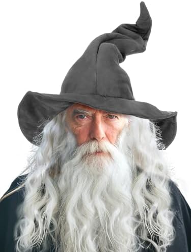 Ibeauti Wizard Hat for Adult Halloween Costume Witch Hat Cosplay Accessory