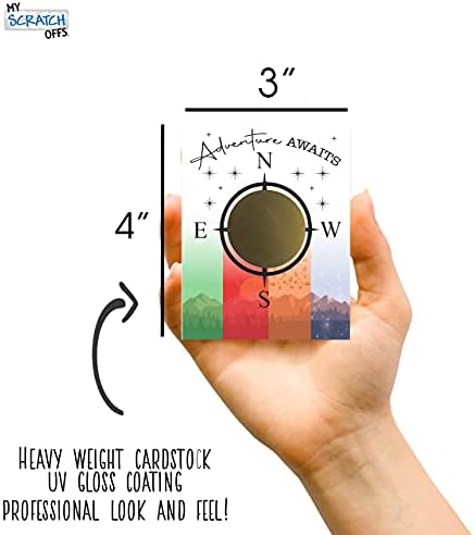 Make Your Own DIY Scratch Off ScratchNotes 20 Pack 3x4 Note Cards & Stickers Adventure Awaits