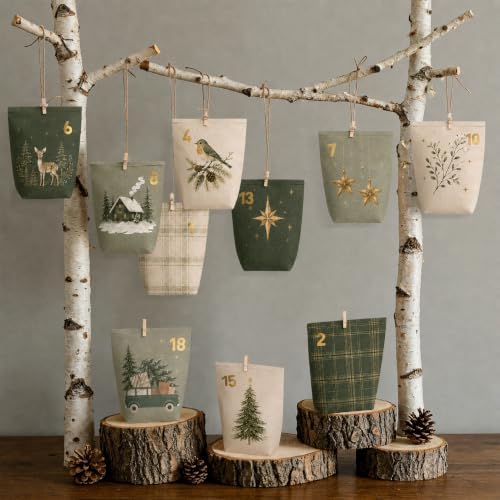 Yinsun Advent Calendar 2026, 24 Christmas Empty Calendars to Fill