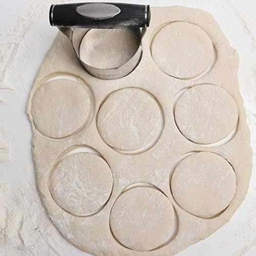 HULISEN 3.5 inch Biscuit Cutter, Stainless Steel Cookie Cutter with Handle