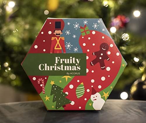 ACORUS Fruity Christmas Tea Set, Fruit Tea Gift Set, 60 Assorted Tea Bags Variety Pack, Fruit Tea Sampler, Specialty Tea Bags Individually Wrapped, Tea Gifts for Women, Men, Tea Lovers