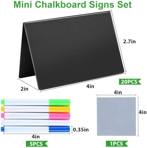 20Pcs Food Labels for Party Buffet, Mini Chalkboard Signs for Food