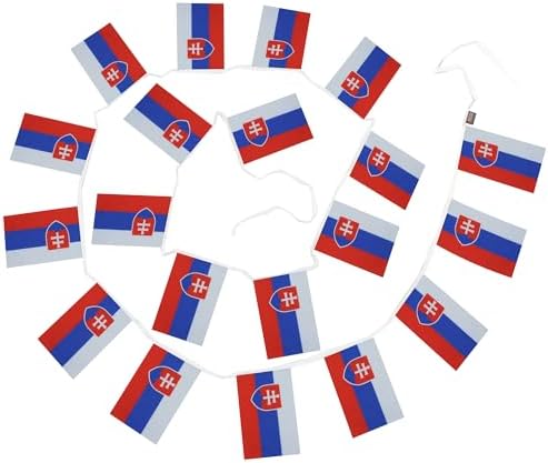 AZ FLAG Slovakia Bunting 20 ft 20 flags Light Polyester