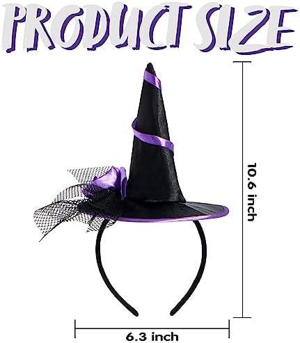 JOYIN 6 Pcs Halloween Headbands Pumpkin, Bat, Witch, Ghost, Witch Legs, Spider Web for Halloween Party, Costume, Trick or Treating, Cosplay Decoration (One Size Fit All)