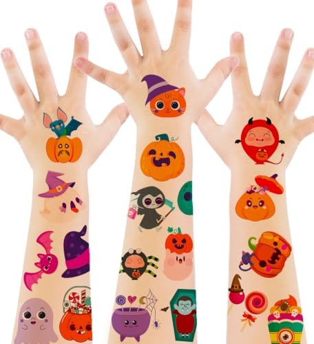 Halloween Tattoos for Kids, Halloween Party Favors Games Toy Party Supplies