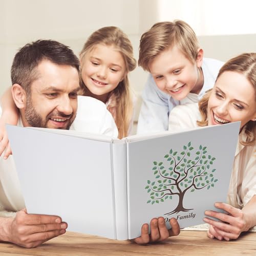 Family Tree 4x6 Photo Album, 600 Pocket Family Memory Book, Beige